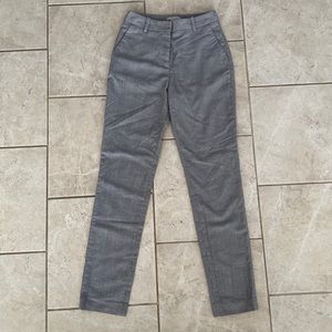 H&M Black & White Tartan Print Mid-Rise Pants